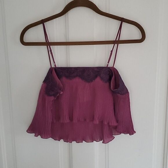 Free People Intimately Accordian Pleated Cropped Tank - Picture 5 of 10